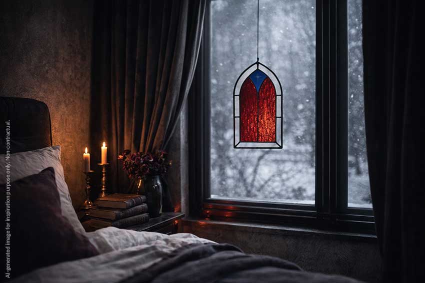Gothic Romantic Home Decor Ideas: Stained Glass, Shadow and Mood