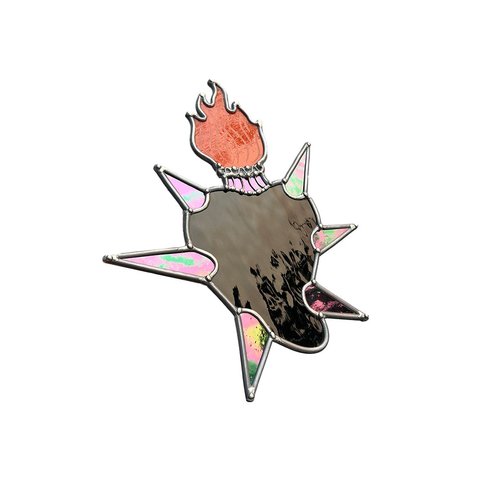 Iridescent Black Spiky Sacred Heart
