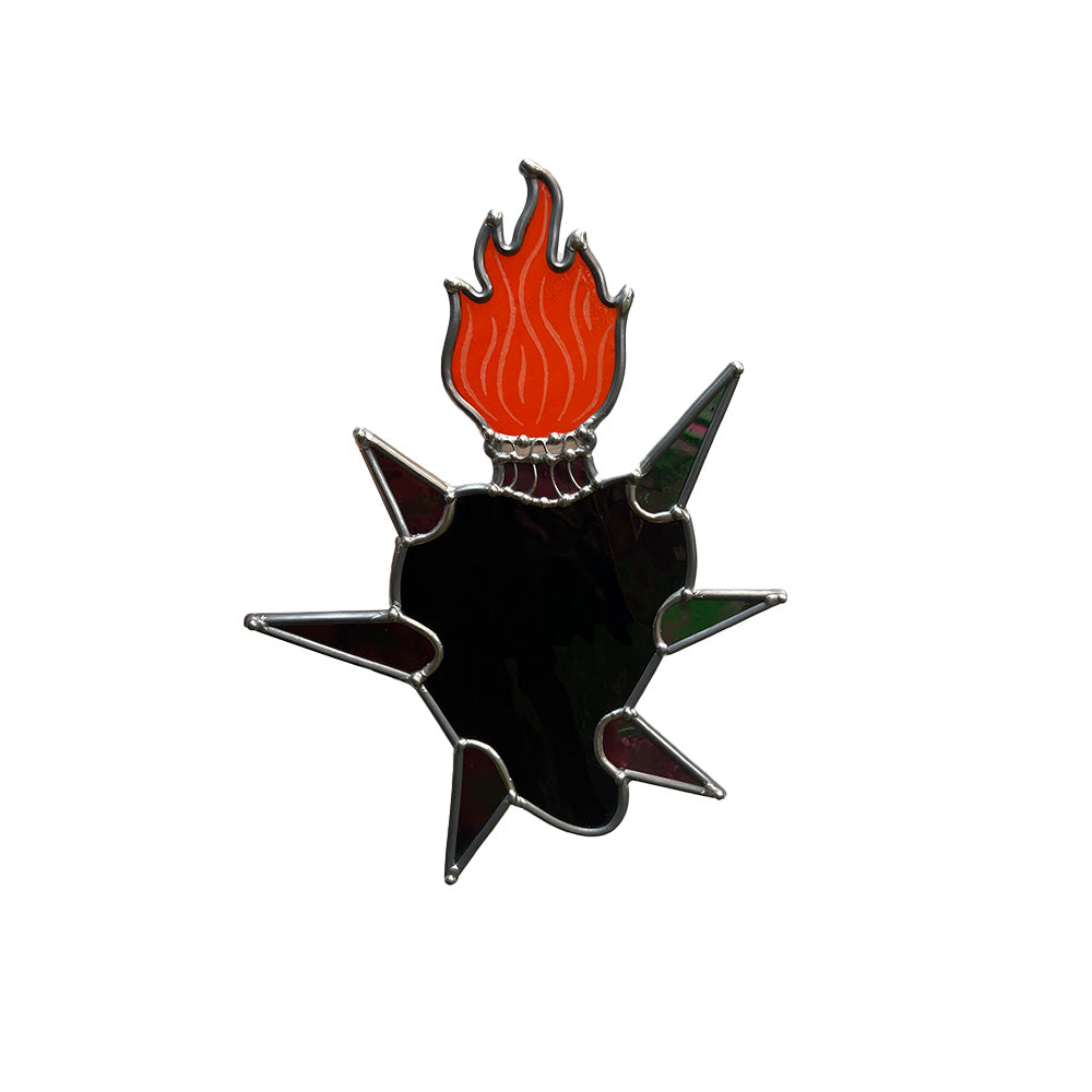 Iridescent Black Spiky Sacred Heart