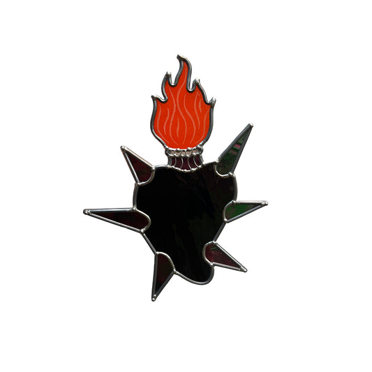 Iridescent Black Spiky Sacred Heart